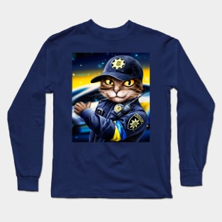 Ukrainian Cat Policeman Long Sleeve T-Shirt